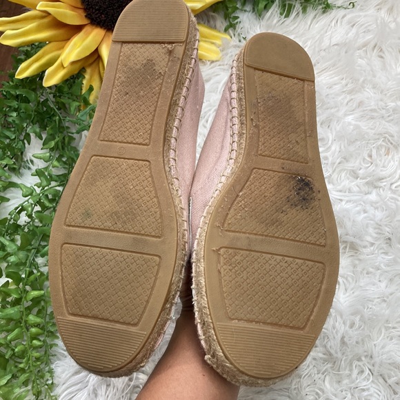 Tory Burch Poppy Pink Espadrilles slip-on Flats Size 10 - Picture 7 of 7